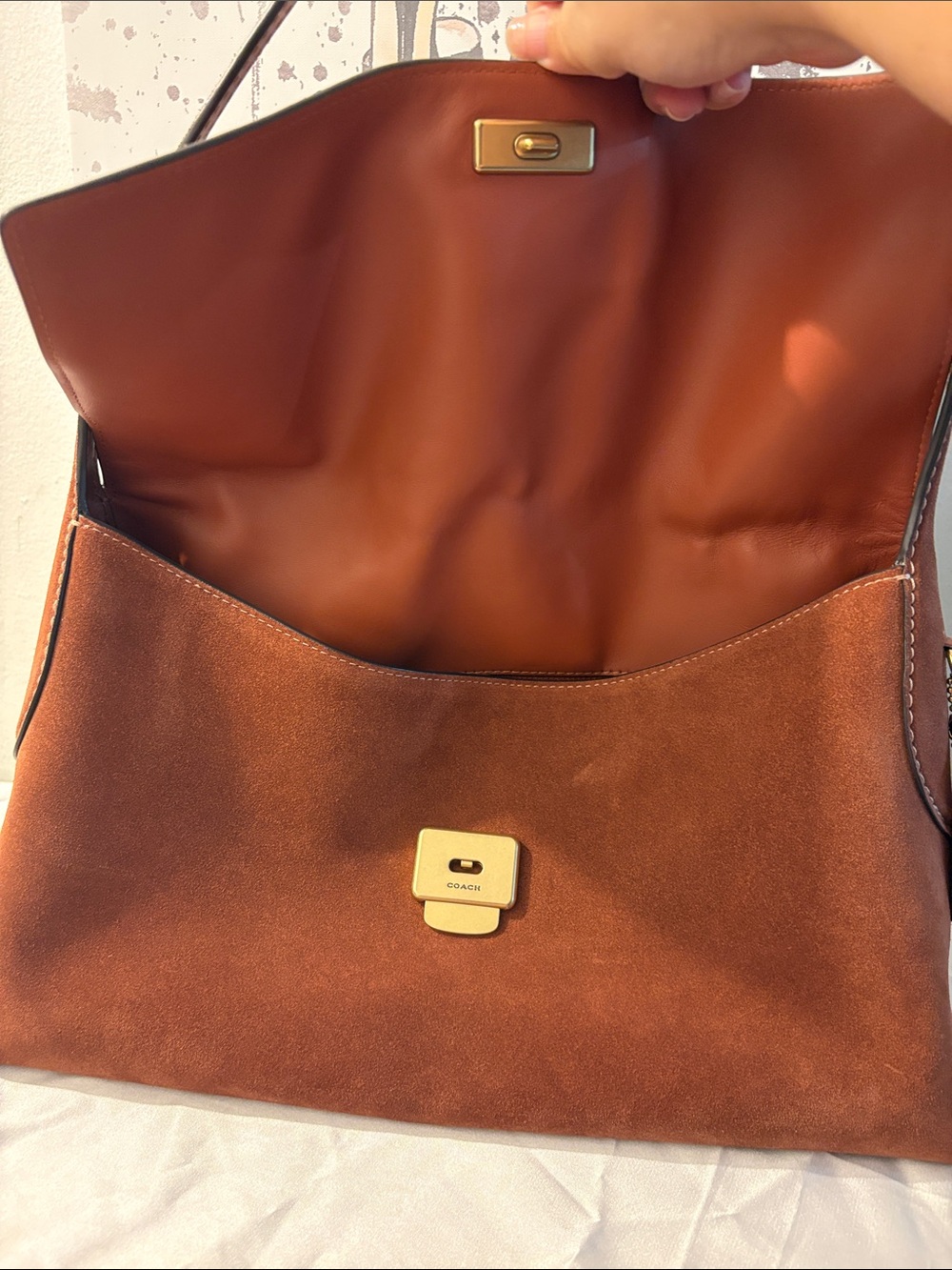 Coach Chelsea 36 suede in clay. Authentic - Picture 7 of 9